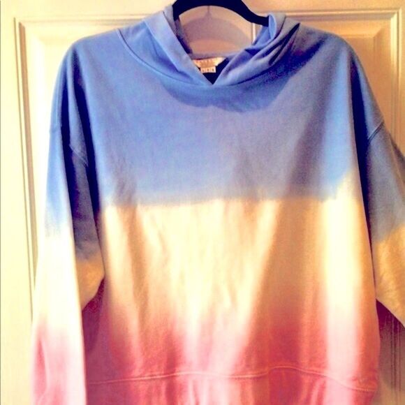 DANSKIN OMBRÉ HOODIE BLUE WONDER WITH ORCHID GLAZE L NWT - Picture 4 of 10